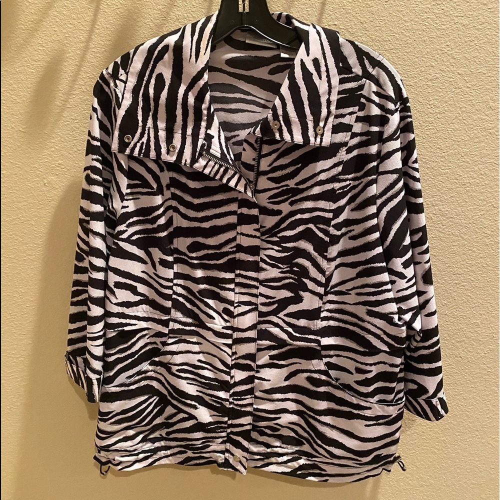 Chico’s Zebra Windbreaker